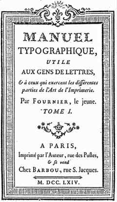 Manuel typographique de Pierre-Simon Fournier